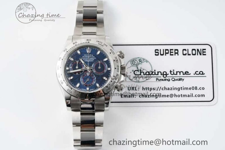 Daytona 116509 QF 1:1 Best Edition Blue Dial on SS Bracelet SA Casual 2268