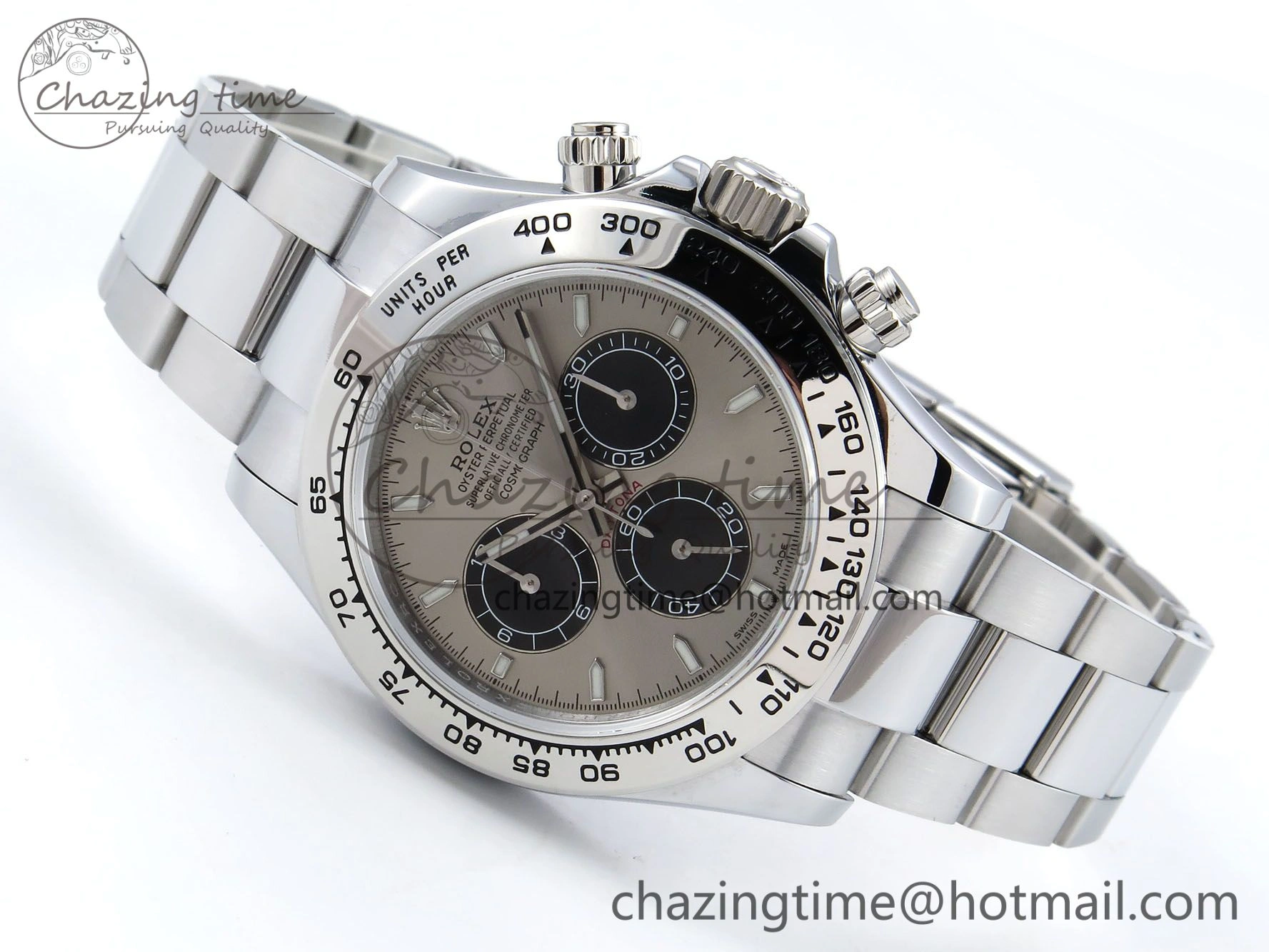Daytona 116509 QF 1:1 Best Edition Gray Black Dial on SS Bracelet SH4130 V3 (Gain Weight) FreshLook 1405