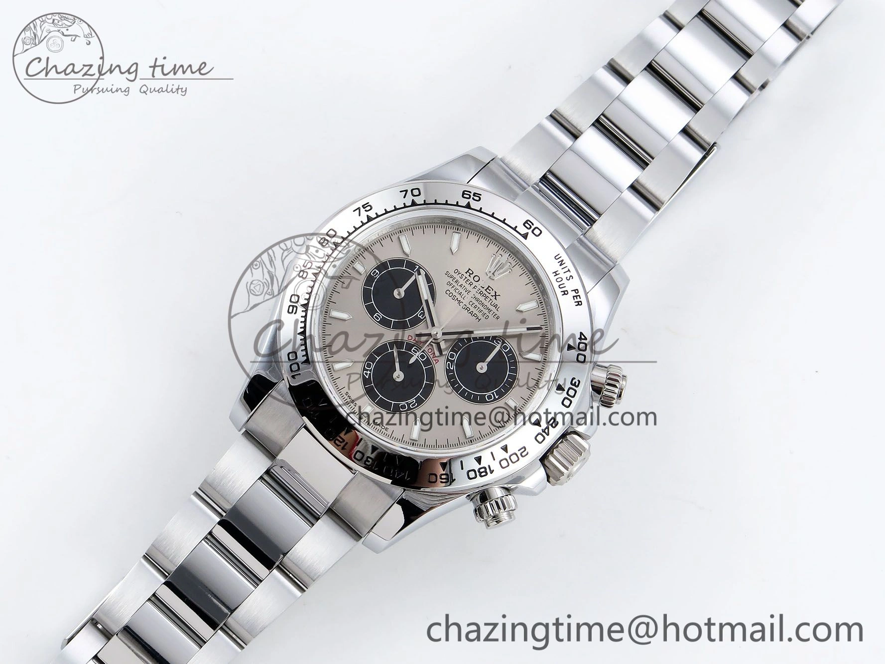 Daytona 116509 QF 1:1 Best Edition Gray Black Dial on SS Bracelet SH4130 V3 (Gain Weight) FreshLook 1405