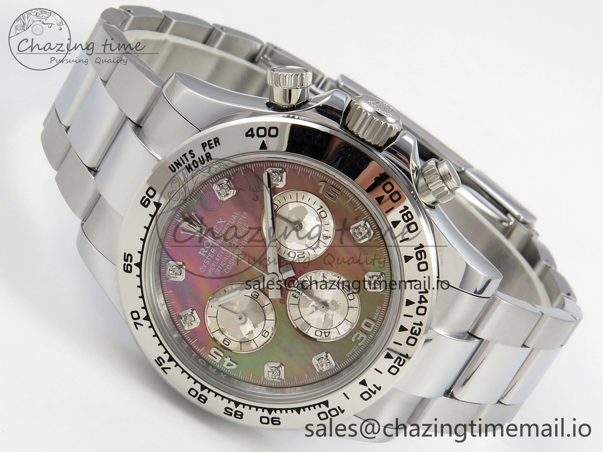 Daytona 116509 SS 3CF 1:1 Best Edition SS Bezel Brown MOP Diamonds Dial on SS Bracelet SH4130 V2(Mod Version) Trendsetting 10811