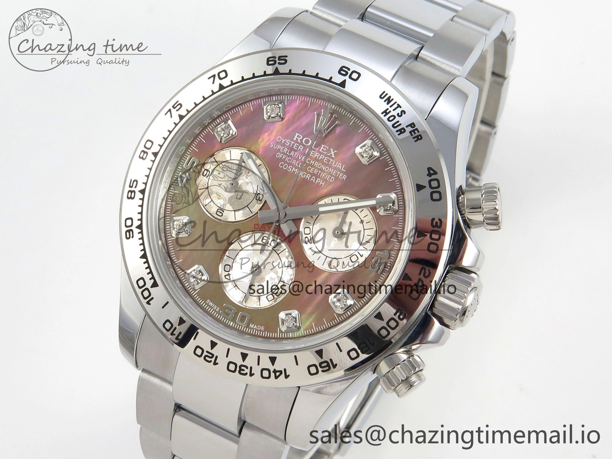 Daytona 116509 SS 3CF 1:1 Best Edition SS Bezel Brown MOP Diamonds Dial on SS Bracelet SH4130 V2(Mod Version) Trendsetting 10811