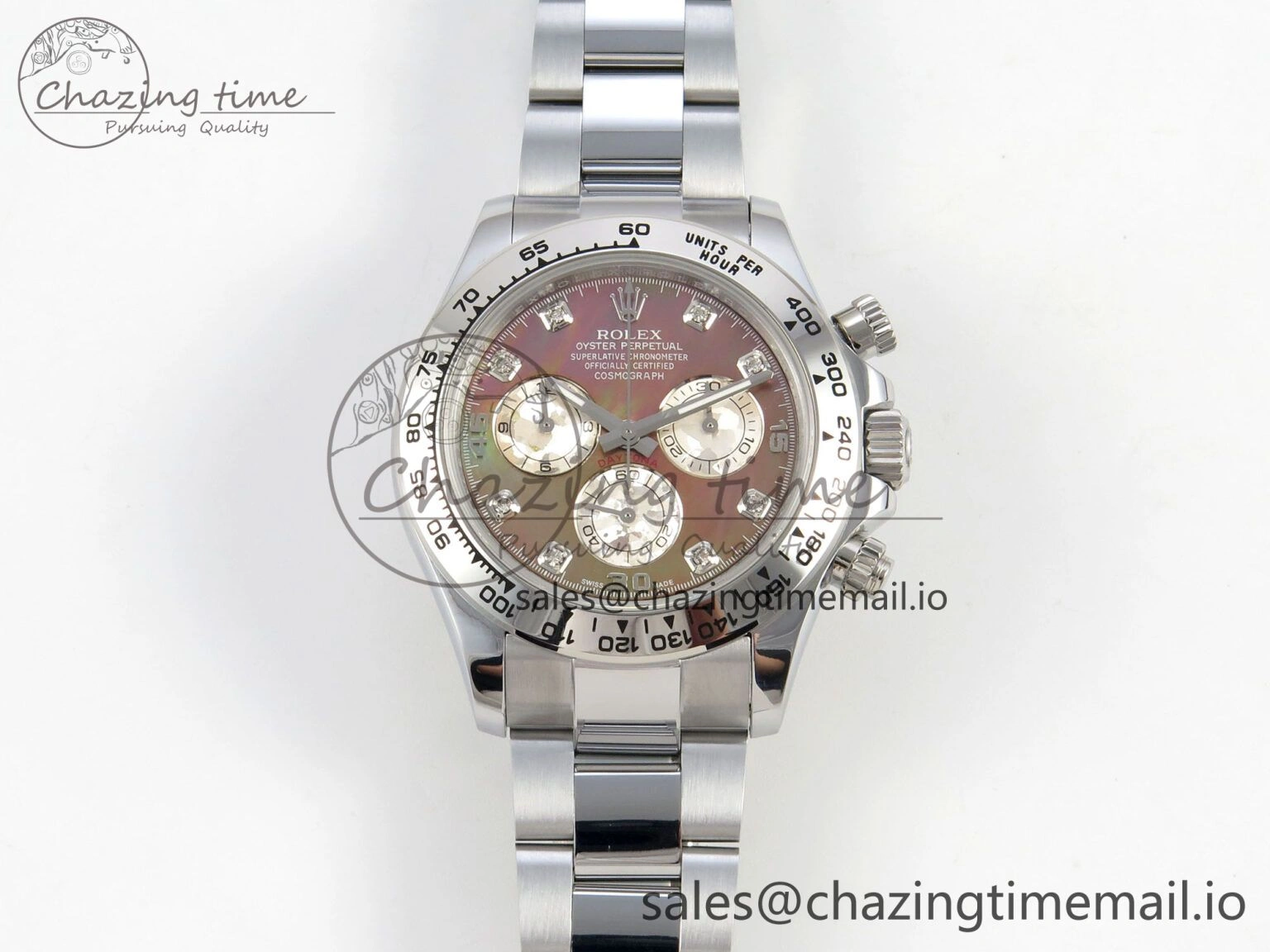 Daytona 116509 SS 3CF 1:1 Best Edition SS Bezel Brown MOP Diamonds Dial on SS Bracelet SH4130 V2(Mod Version) Refined 141