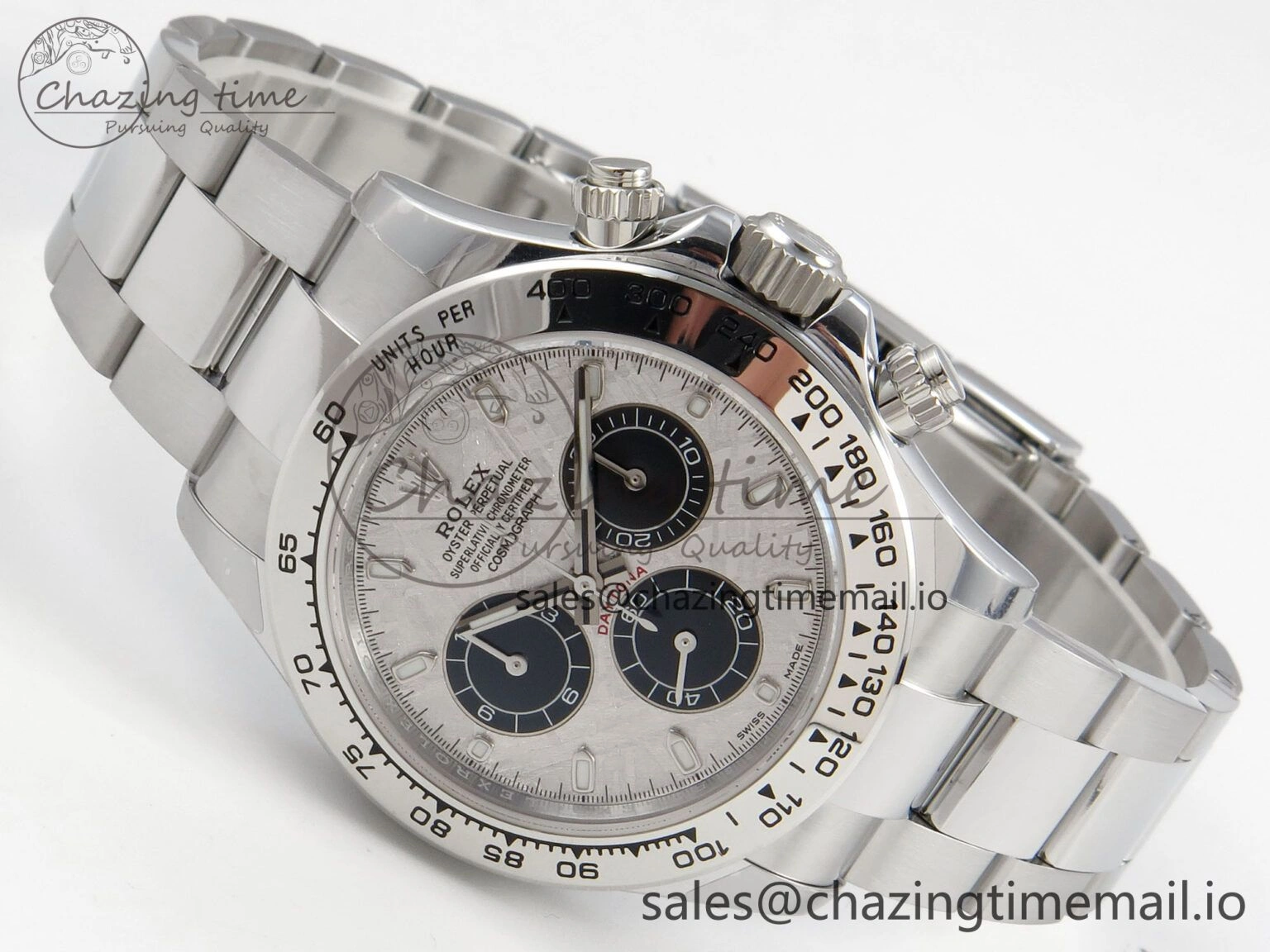 OdorResistant Daytona 116509 SS 3CF 1:1 Best Edition SS Bezel Meteorite Dial on SS Bracelet SH4130 V2(Mod Version) 10812