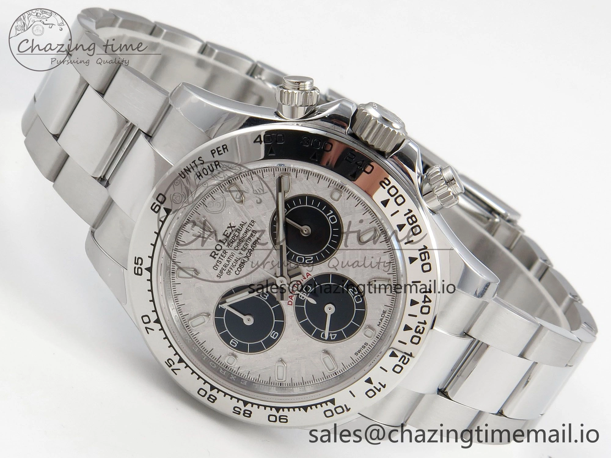 OdorResistant Daytona 116509 SS 3CF 1:1 Best Edition SS Bezel Meteorite Dial on SS Bracelet SH4130 V2(Mod Version) 10812