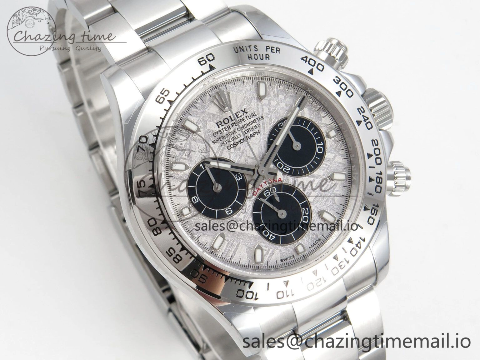 OdorResistant Daytona 116509 SS 3CF 1:1 Best Edition SS Bezel Meteorite Dial on SS Bracelet SH4130 V2(Mod Version) 10812
