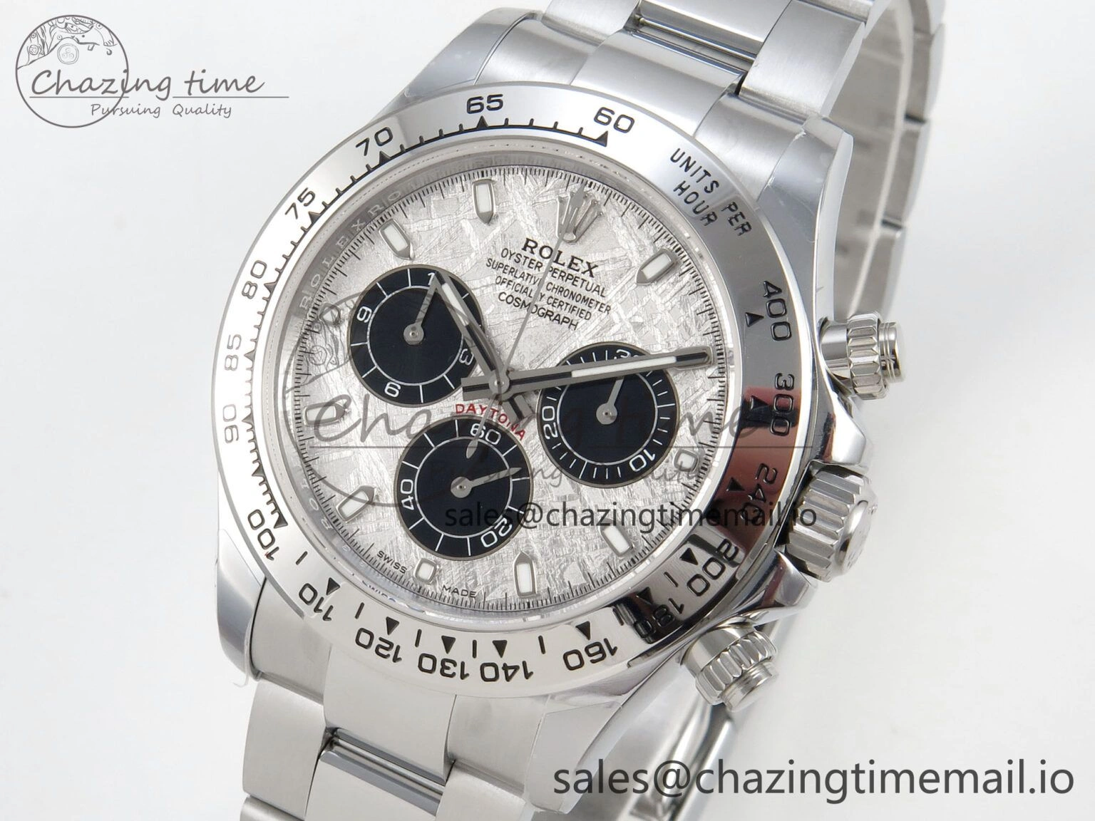OdorResistant Daytona 116509 SS 3CF 1:1 Best Edition SS Bezel Meteorite Dial on SS Bracelet SH4130 V2(Mod Version) 10812