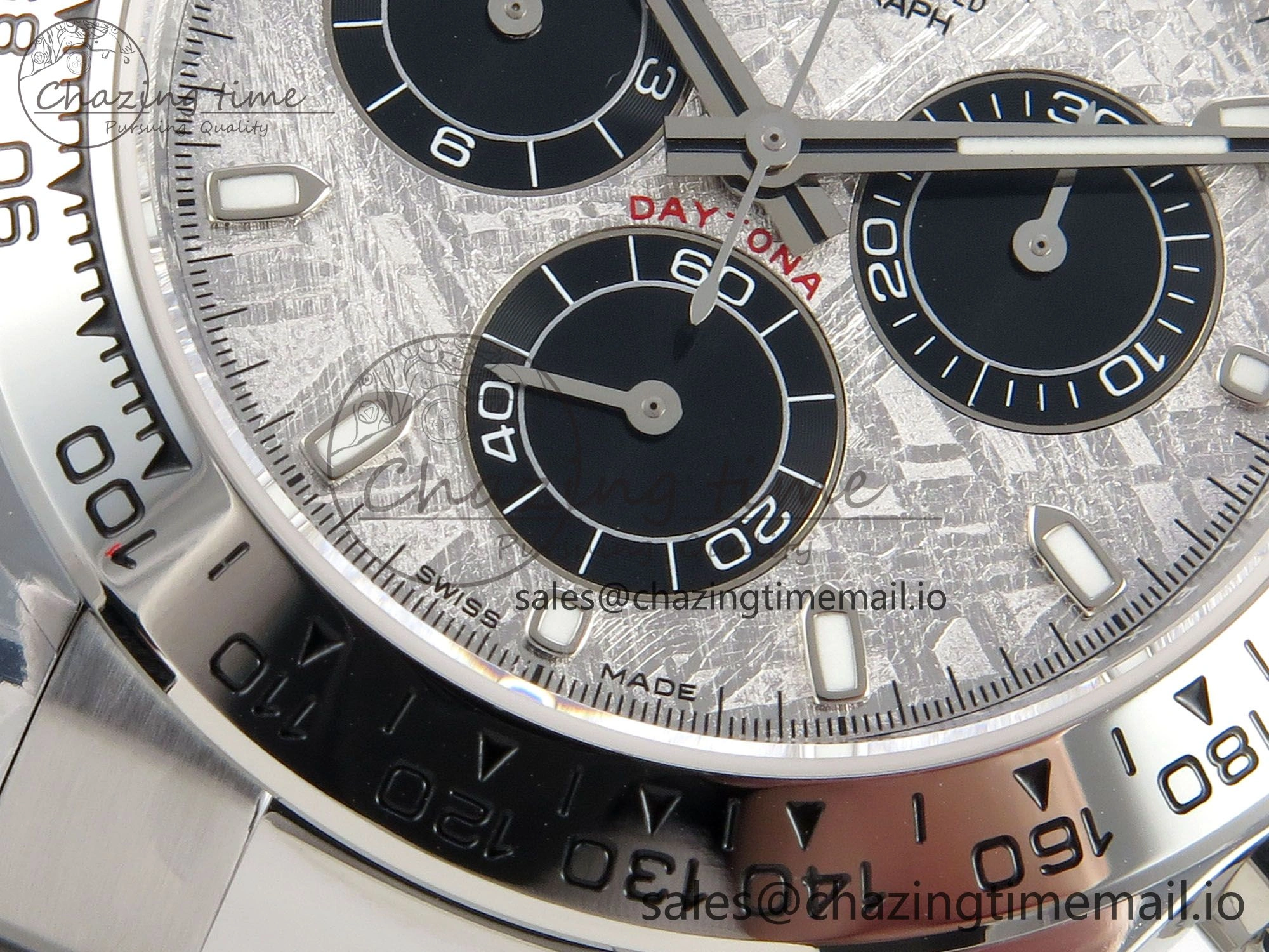 OdorResistant Daytona 116509 SS 3CF 1:1 Best Edition SS Bezel Meteorite Dial on SS Bracelet SH4130 V2(Mod Version) 10812