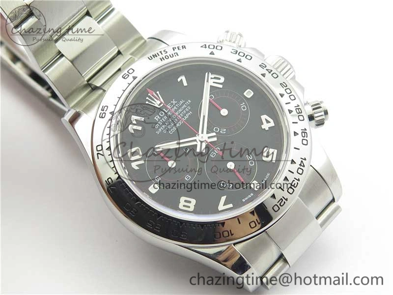 Daytona 116509 SS Noob 1:1 Best Edition 904L SS Case and Bracelet Black Dial SA4130 V Packable 3183