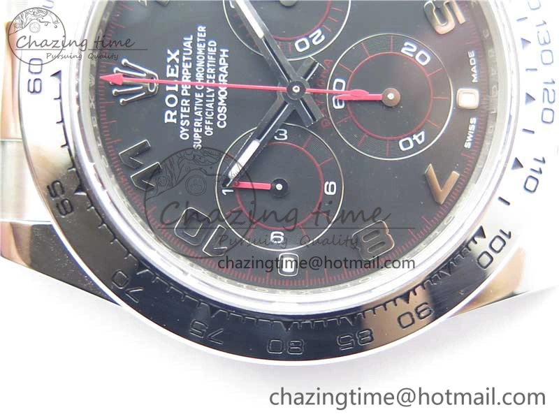 Daytona 116509 SS Noob 1:1 Best Edition 904L SS Case and Bracelet Black Dial SA4130 V Packable 3183