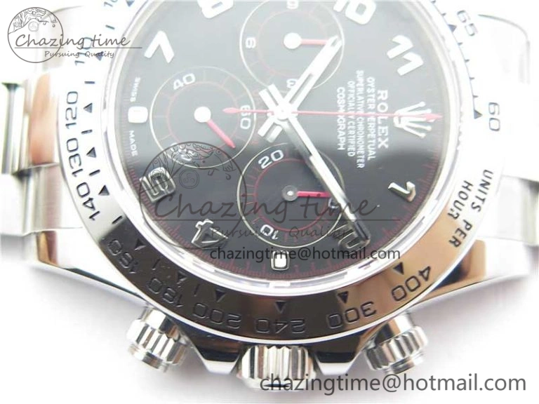 Daytona 116509 SS Noob 1:1 Best Edition 904L SS Case and Bracelet Black Dial SA4130 V Packable 3183
