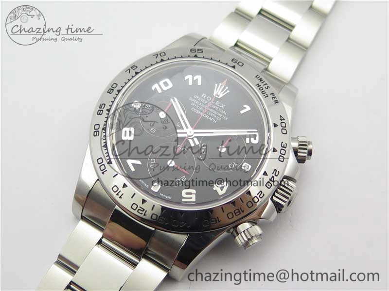 Daytona 116509 SS Noob 1:1 Best Edition 904L SS Case and Bracelet Black Dial SA4130 V Packable 3183