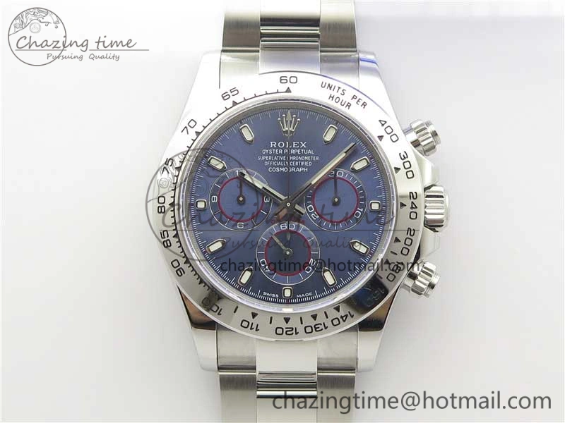 DailyWear Daytona 116509 SS Noob 1:1 Best Edition 904L SS Case and Bracelet Blue Dial SA4130 V 3180