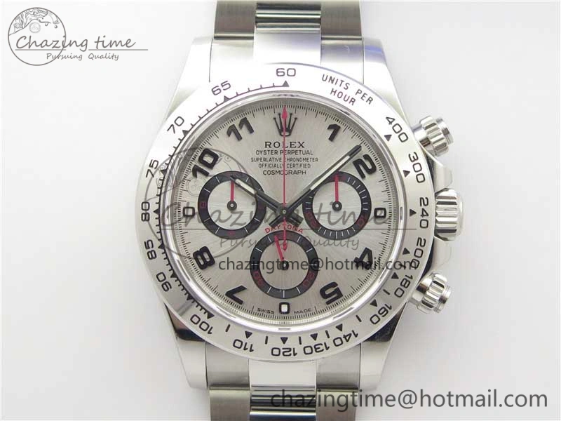 Comfortable Daytona 116509 SS Noob 1:1 Best Edition 904L SS Case and Bracelet Silver Dial SA4130 V 3185