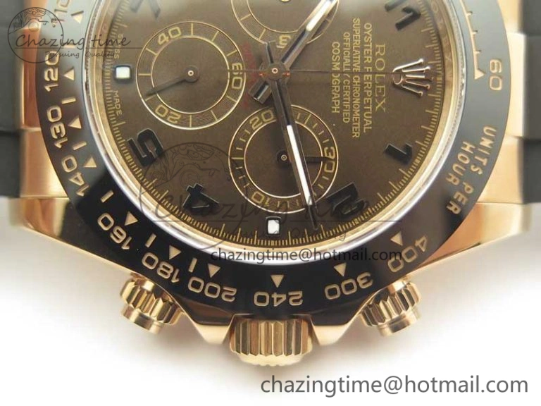 Trendy Daytona 116515 ARF 1:1 Best Edition Chocolate Dial On Black Rubber Strap A4130 Super Clone V 3377