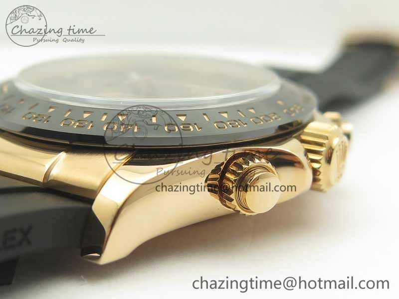 Trendy Daytona 116515 ARF 1:1 Best Edition Chocolate Dial On Black Rubber Strap A4130 Super Clone V 3377
