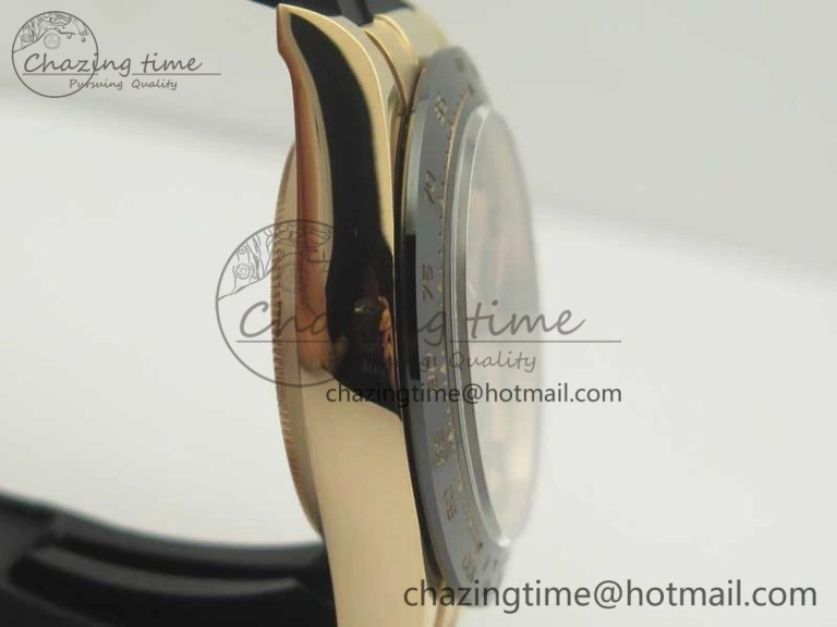Breathable Daytona 116515 ARF 1:1 Best Edition Rose Gold Dial On Black Rubber Strap A4130 Super Clone V 3379