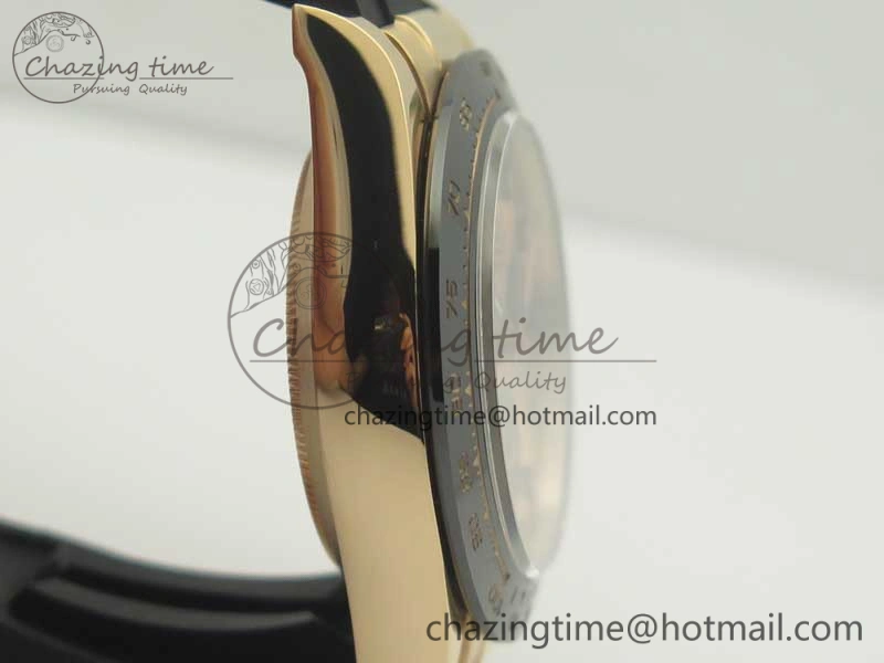 Breathable Daytona 116515 ARF 1:1 Best Edition Rose Gold Dial On Black Rubber Strap A4130 Super Clone V 3379