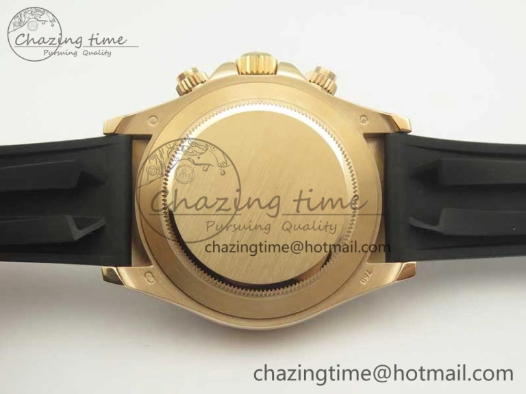 Breathable Daytona 116515 ARF 1:1 Best Edition Rose Gold Dial On Black Rubber Strap A4130 Super Clone V 3379