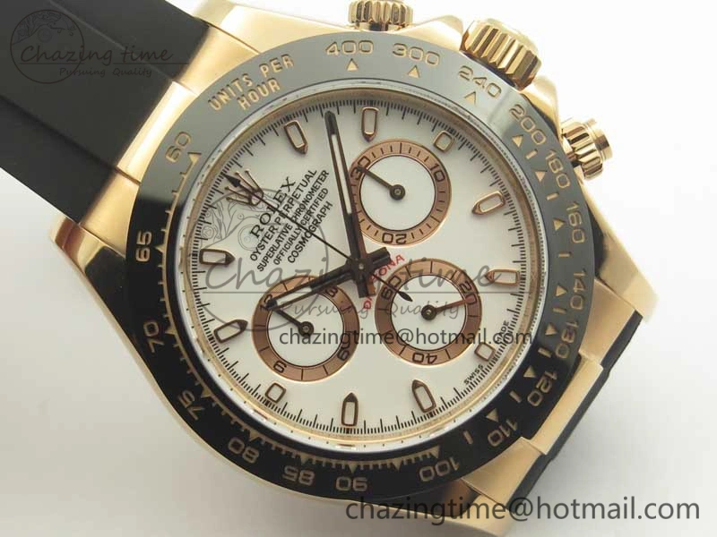 Daytona 116515 ARF 1:1 Best Edition White Dial On Black Rubber Strap A4130 Super Clone V Versatile 3376