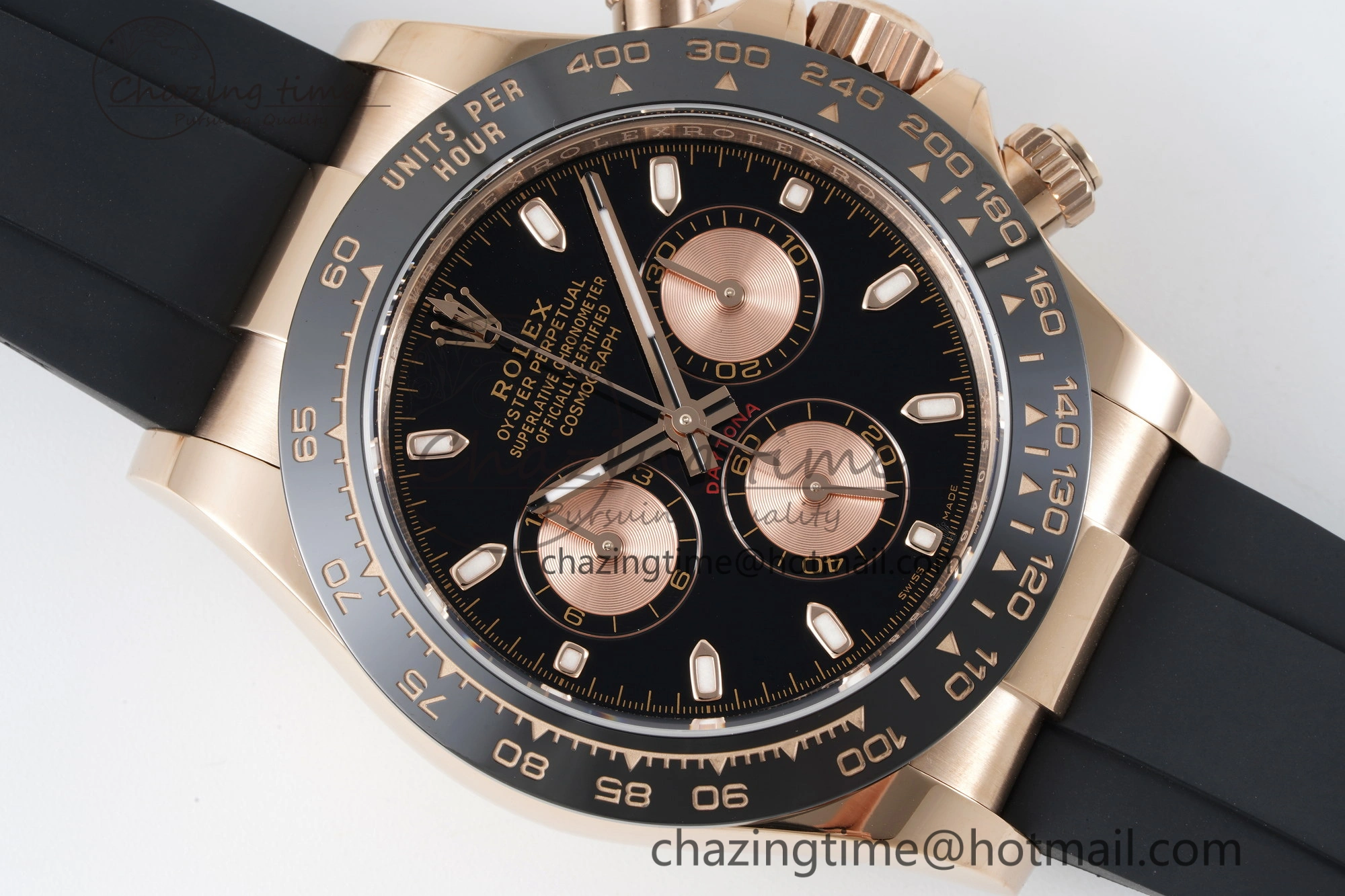 Stylish Daytona 116515 BTF 1:1 Best Edition Black RG Dial on Oysterflex Rubber Strap SA4130 V 2261