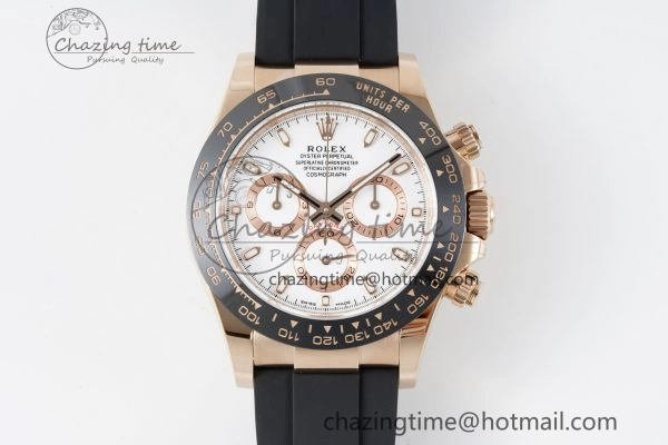 Daytona 116515 BTF 1:1 Best Edition White Dial on Oysterflex Rubber Strap SA4130 V Versatile 2262