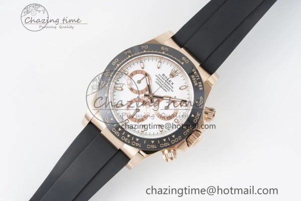 Daytona 116515 BTF 1:1 Best Edition White Dial on Oysterflex Rubber Strap SA4130 V Versatile 2262