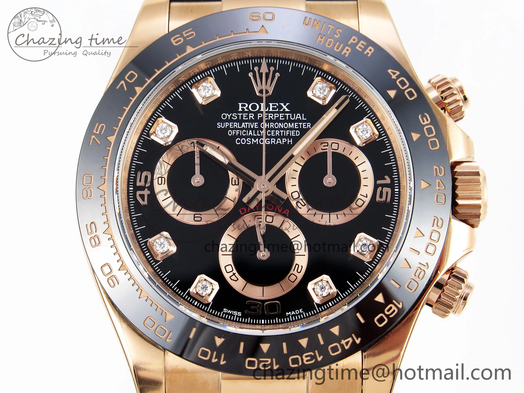 Practical Daytona 116515 Clean 1:1 Best Edition Black Diamonds Dial on Oysterflex Strap SA4130 V 1948