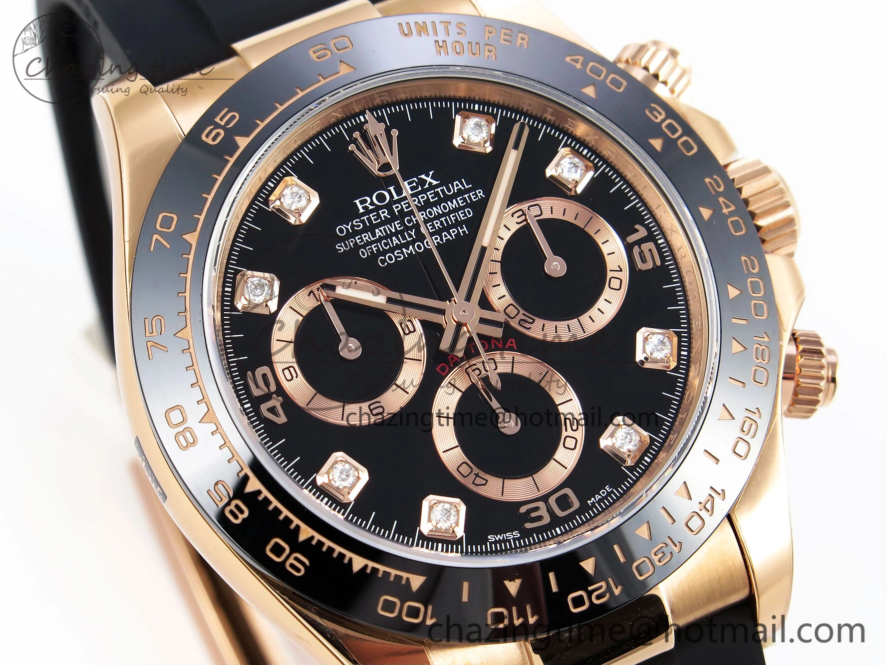 Practical Daytona 116515 Clean 1:1 Best Edition Black Diamonds Dial on Oysterflex Strap SA4130 V 1948