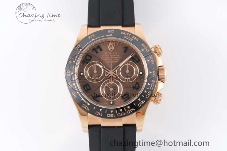 Daytona 116515 Clean 1:1 Best Edition Chocolate Dial Black Markers on Oysterflex Strap SA4130 V Cozy 2011
