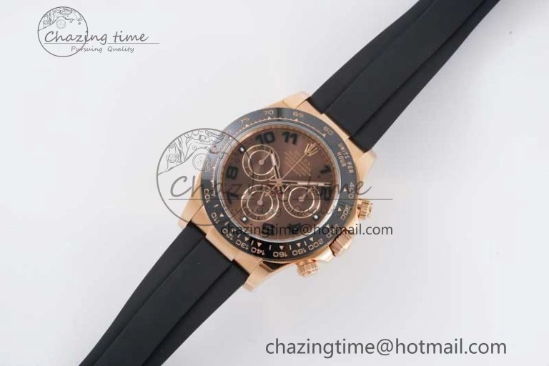 Daytona 116515 Clean 1:1 Best Edition Chocolate Dial Black Markers on Oysterflex Strap SA4130 V Cozy 2011