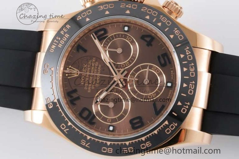 Daytona 116515 Clean 1:1 Best Edition Chocolate Dial Black Markers on Oysterflex Strap SA4130 V Cozy 2011