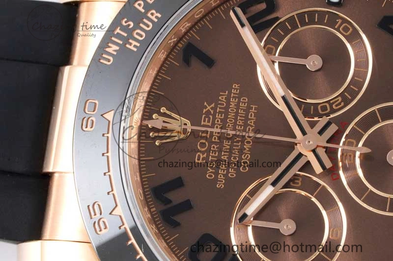 Daytona 116515 Clean 1:1 Best Edition Chocolate Dial Black Markers on Oysterflex Strap SA4130 V Cozy 2011