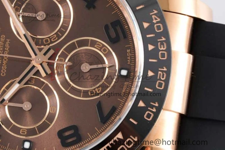 Daytona 116515 Clean 1:1 Best Edition Chocolate Dial Black Markers on Oysterflex Strap SA4130 V Cozy 2011