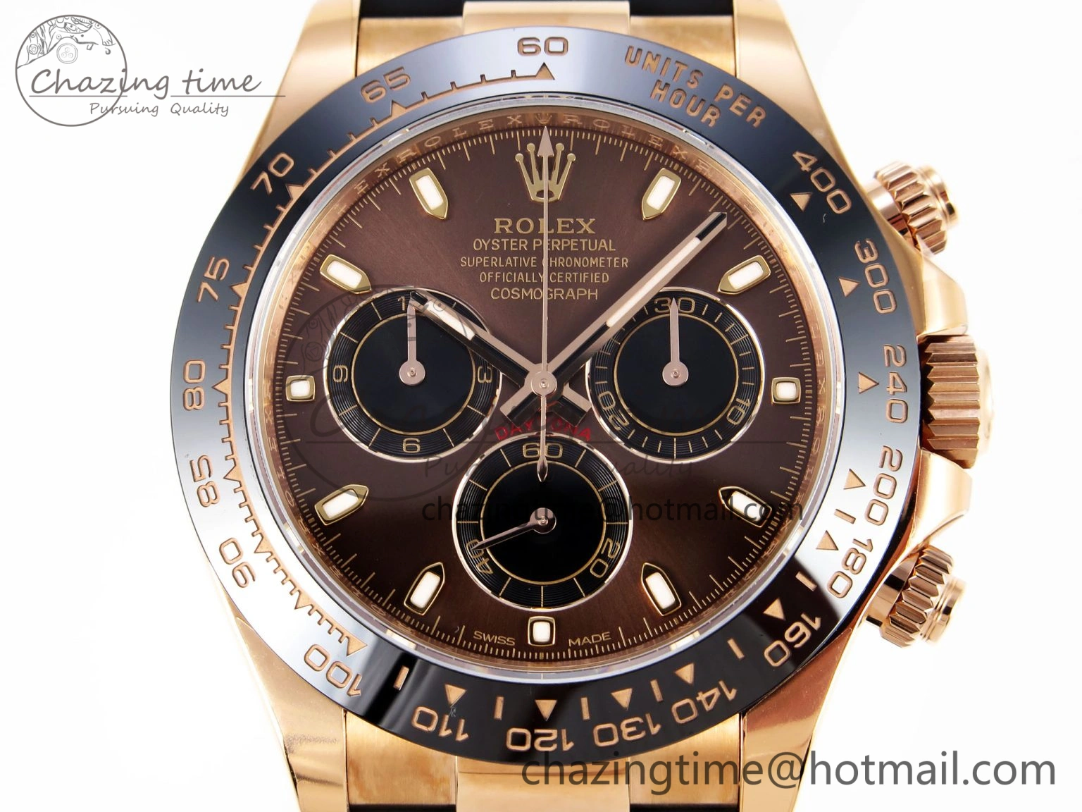 Daytona 116515 Clean 1:1 Best Edition Chocolate Dial Lume Markers on Oysterflex Strap SA4130 V Sophisticated 1961