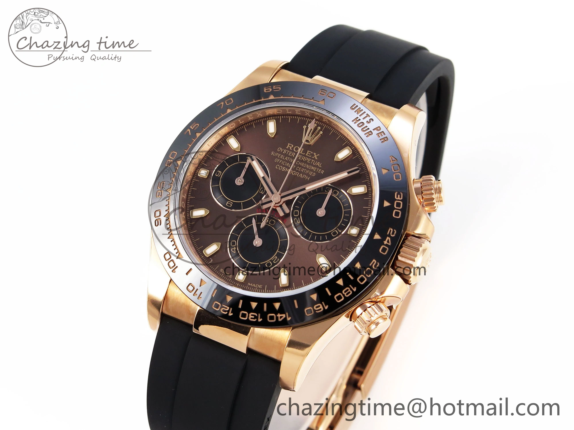 Daytona 116515 Clean 1:1 Best Edition Chocolate Dial Lume Markers on Oysterflex Strap SA4130 V Sophisticated 1961