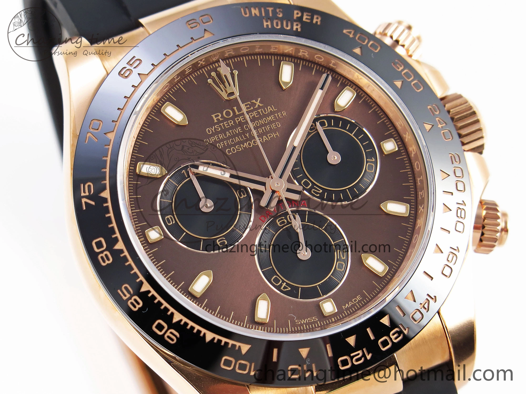 Daytona 116515 Clean 1:1 Best Edition Chocolate Dial Lume Markers on Oysterflex Strap SA4130 V Sophisticated 1961