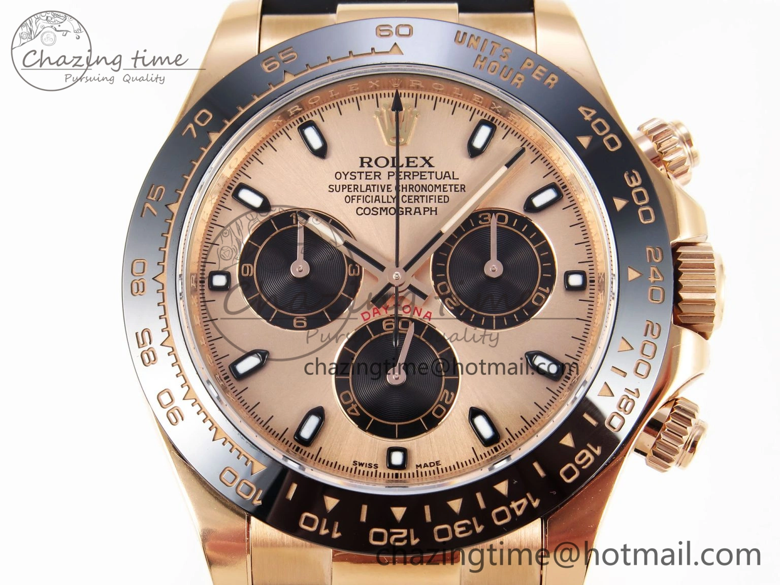 Daytona 116515 Clean 1:1 Best Edition RG Dial Black Markers on Oysterflex Strap SA4130 V UrbanStyle 1966