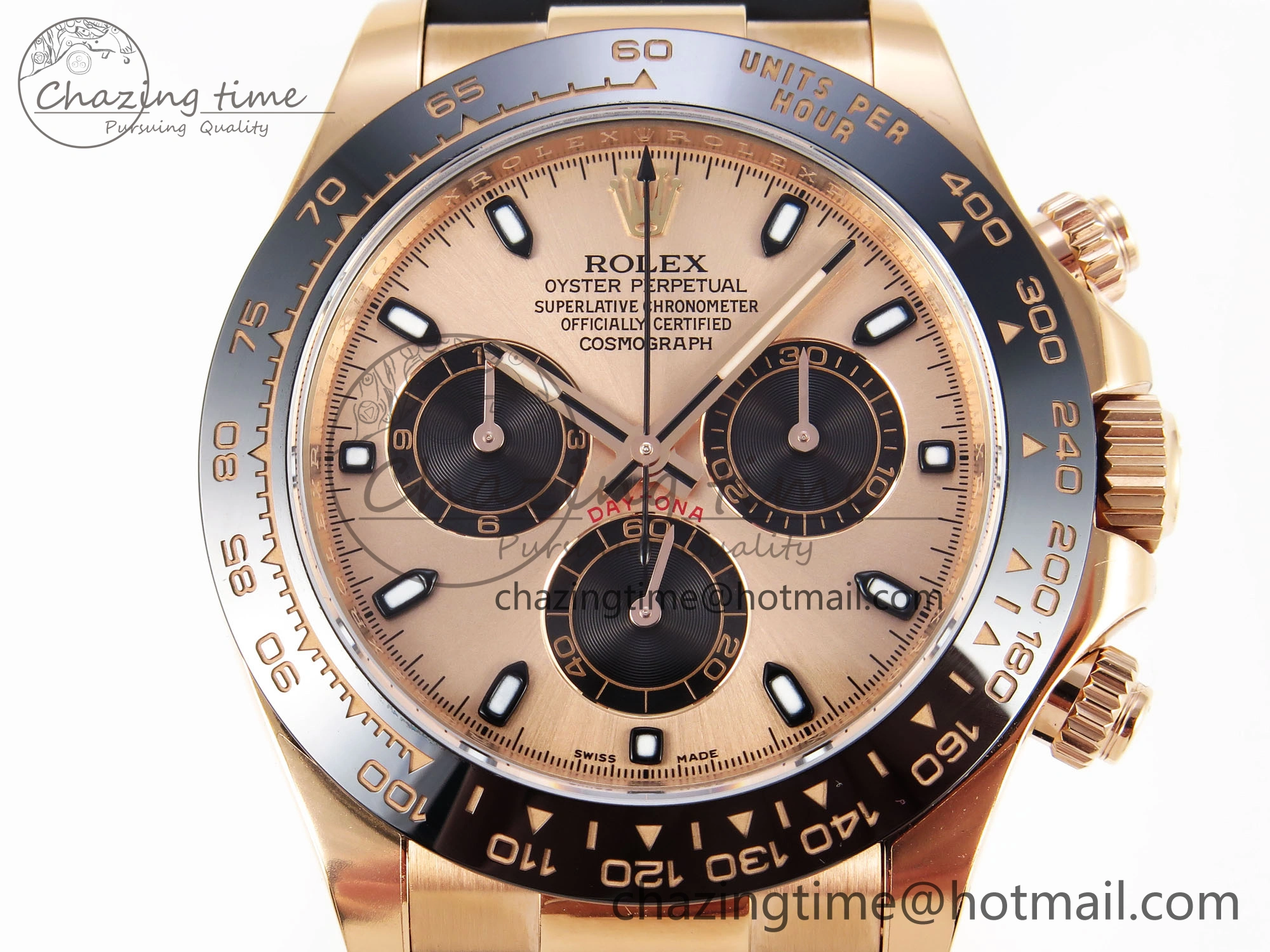 Daytona 116515 Clean 1:1 Best Edition RG Dial Black Markers on Oysterflex Strap SA4130 V UrbanStyle 1966