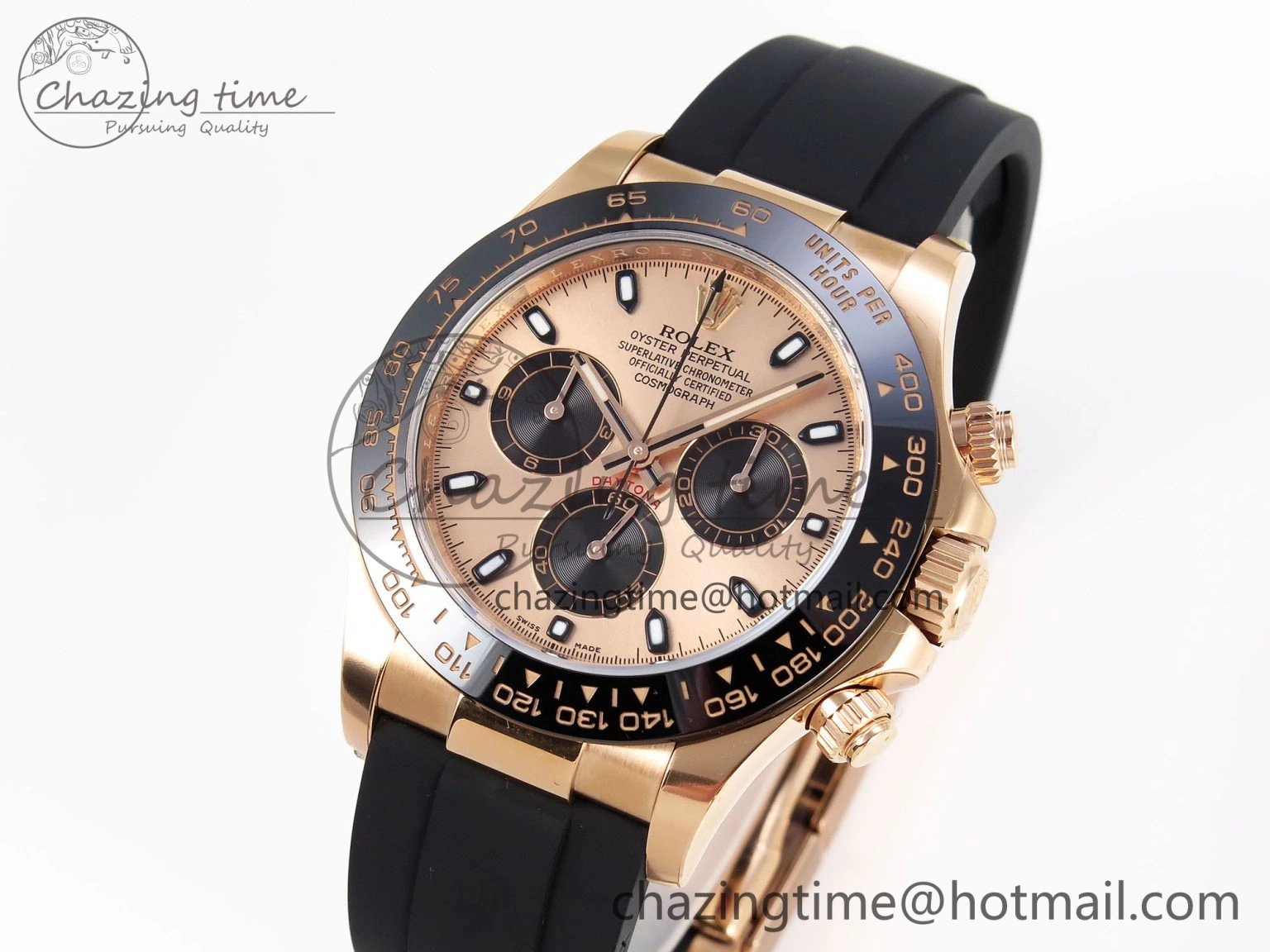 Daytona 116515 Clean 1:1 Best Edition RG Dial Black Markers on Oysterflex Strap SA4130 V UrbanStyle 1966