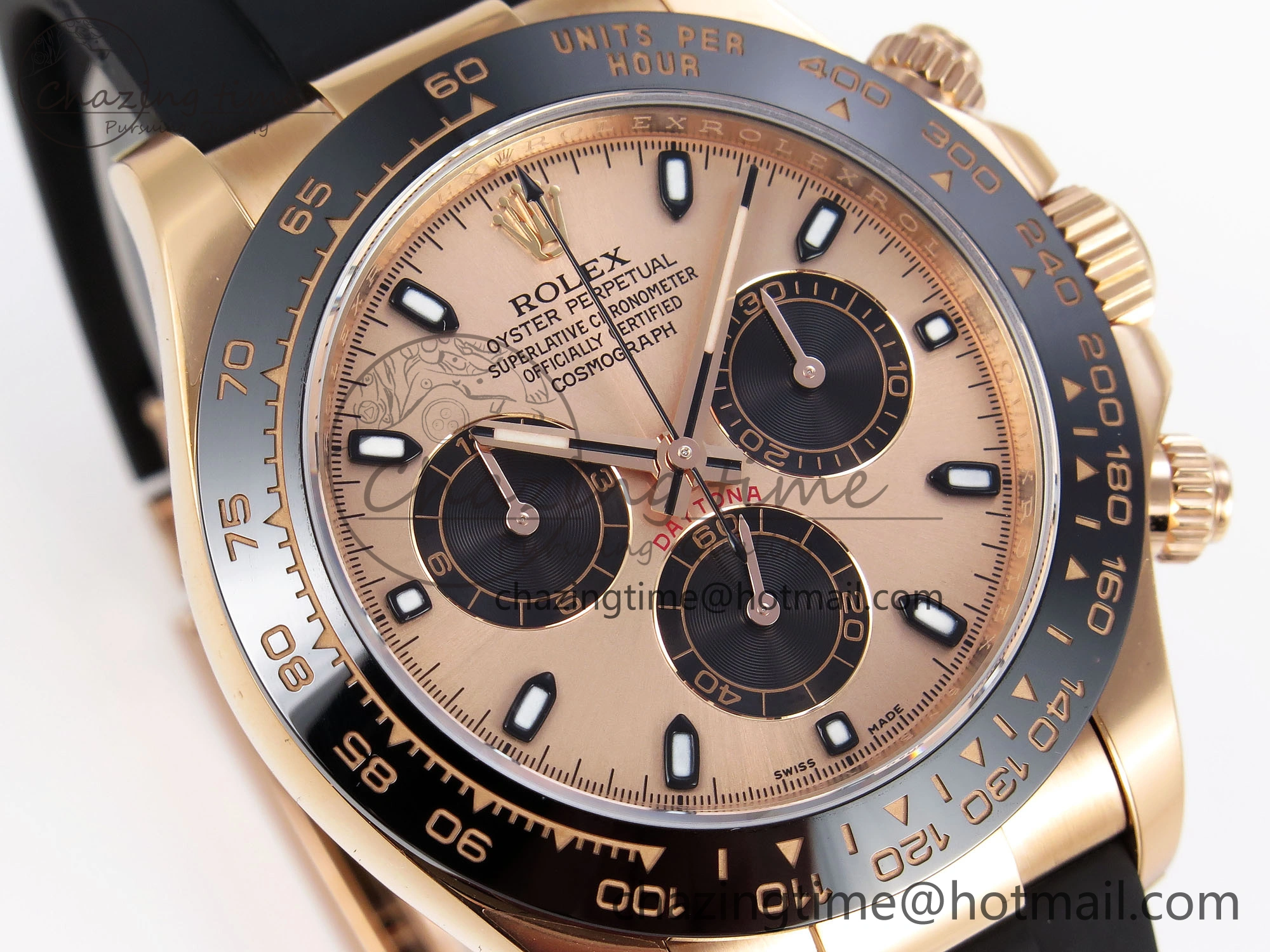 Daytona 116515 Clean 1:1 Best Edition RG Dial Black Markers on Oysterflex Strap SA4130 V UrbanStyle 1966