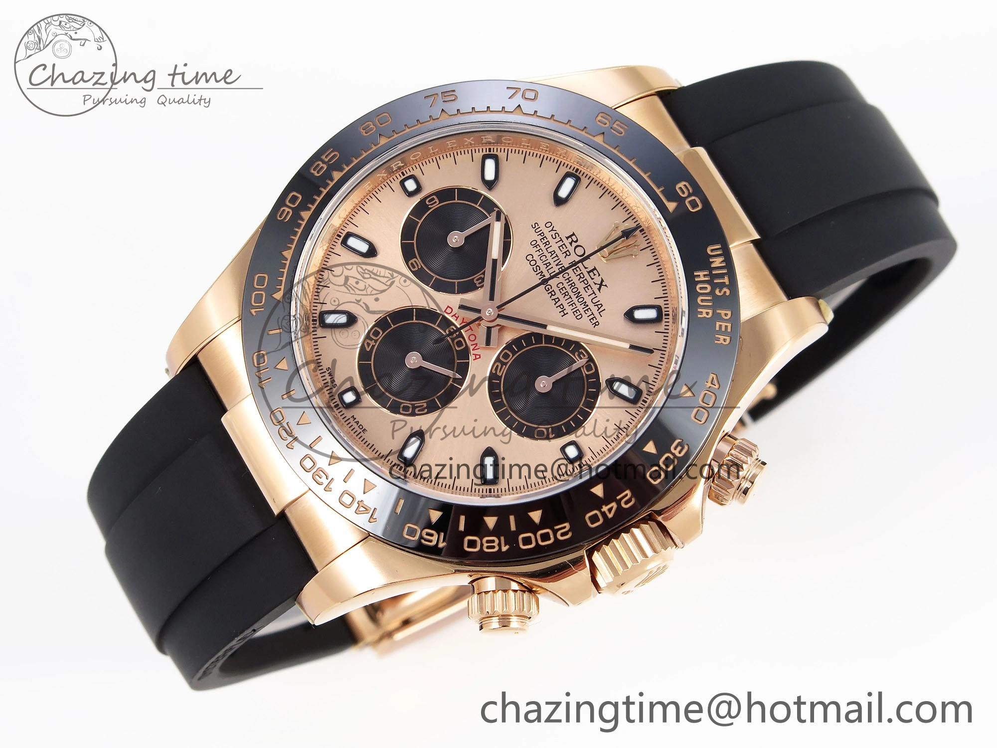 Daytona 116515 Clean 1:1 Best Edition RG Dial Black Markers on Oysterflex Strap SA4130 V UrbanStyle 1966