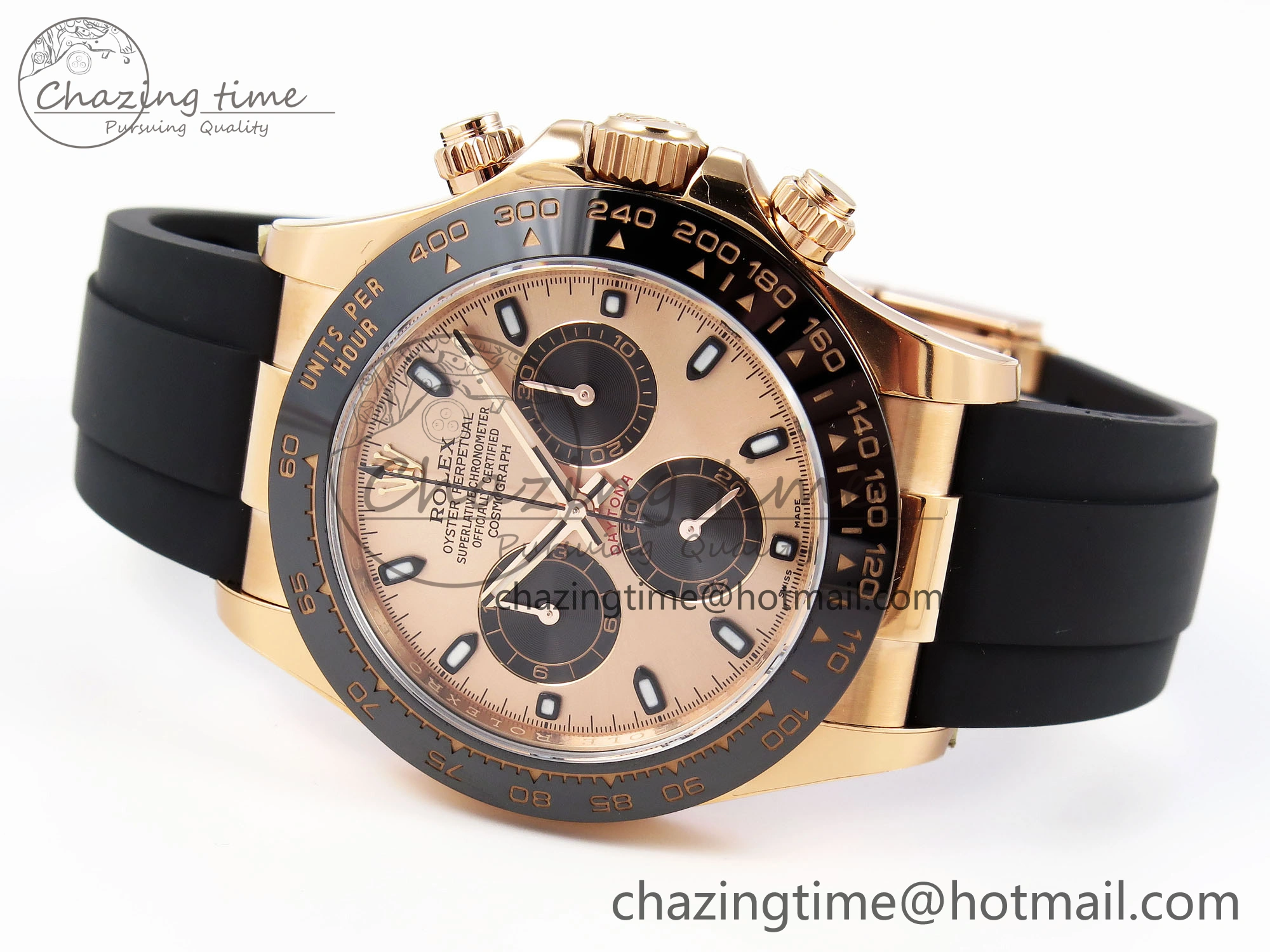 Daytona 116515 Clean 1:1 Best Edition RG Dial Black Markers on Oysterflex Strap SA4130 V UrbanStyle 1966