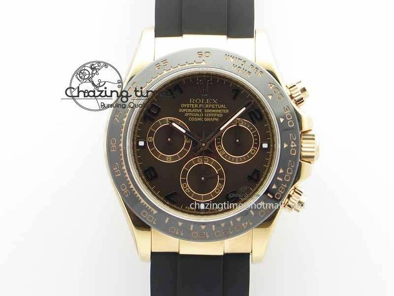 WellDesigned Daytona 116515 JF 1:1 Best Edition Brown Dial On Black Rubber Strap A 3650