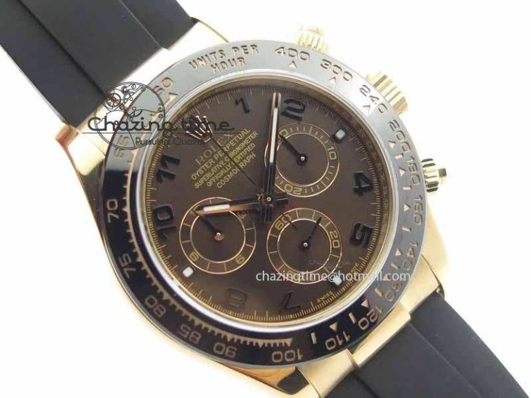 WellDesigned Daytona 116515 JF 1:1 Best Edition Brown Dial On Black Rubber Strap A 3650