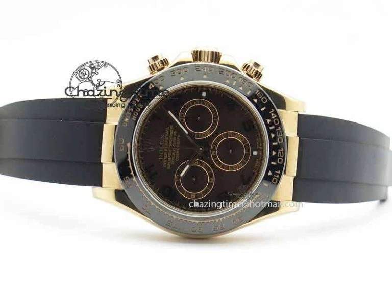 WellDesigned Daytona 116515 JF 1:1 Best Edition Brown Dial On Black Rubber Strap A 3650