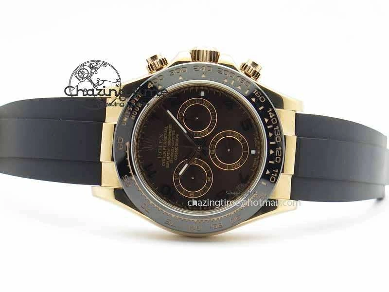 WellDesigned Daytona 116515 JF 1:1 Best Edition Brown Dial On Black Rubber Strap A 3650