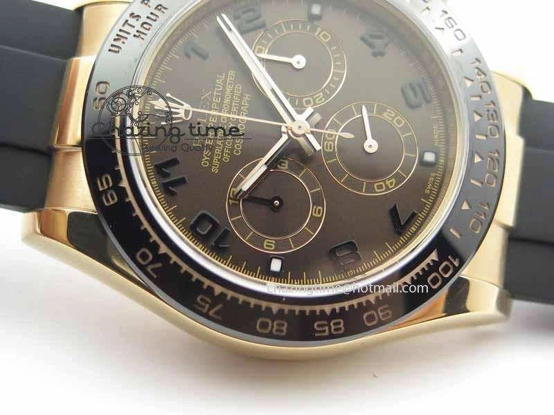 WellDesigned Daytona 116515 JF 1:1 Best Edition Brown Dial On Black Rubber Strap A 3650