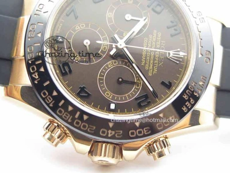 WellDesigned Daytona 116515 JF 1:1 Best Edition Brown Dial On Black Rubber Strap A 3650