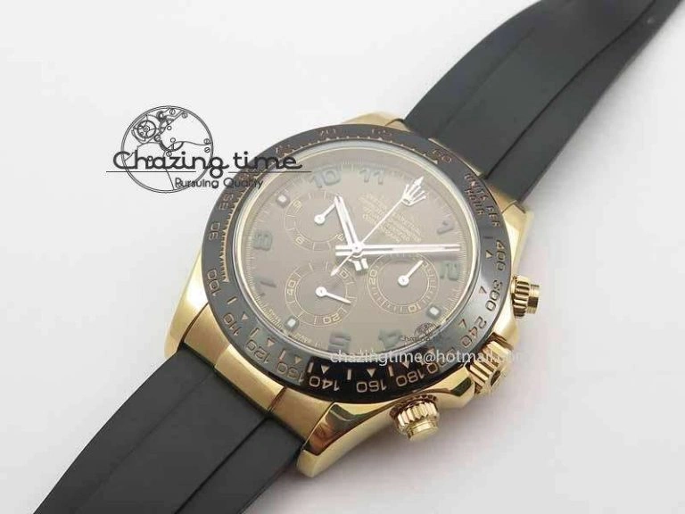 WellDesigned Daytona 116515 JF 1:1 Best Edition Brown Dial On Black Rubber Strap A 3650