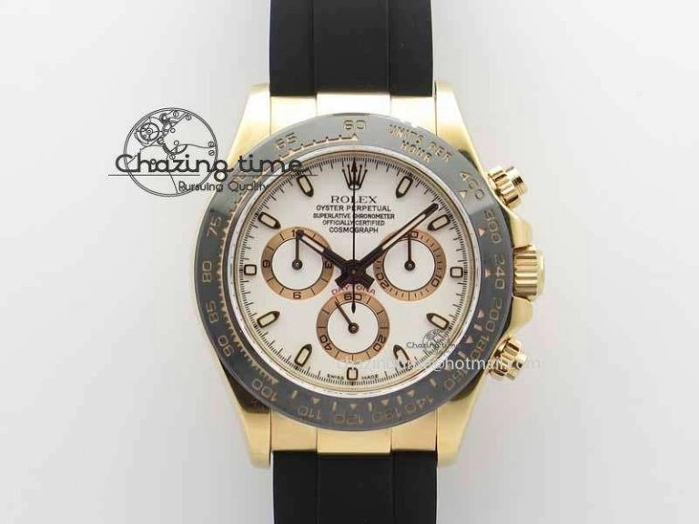 Daytona 116515 JF 1:1 Best Edition White Dial On Black Rubber Strap A Timeless 3654